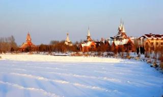 冰雪覆盖着伏尔加河